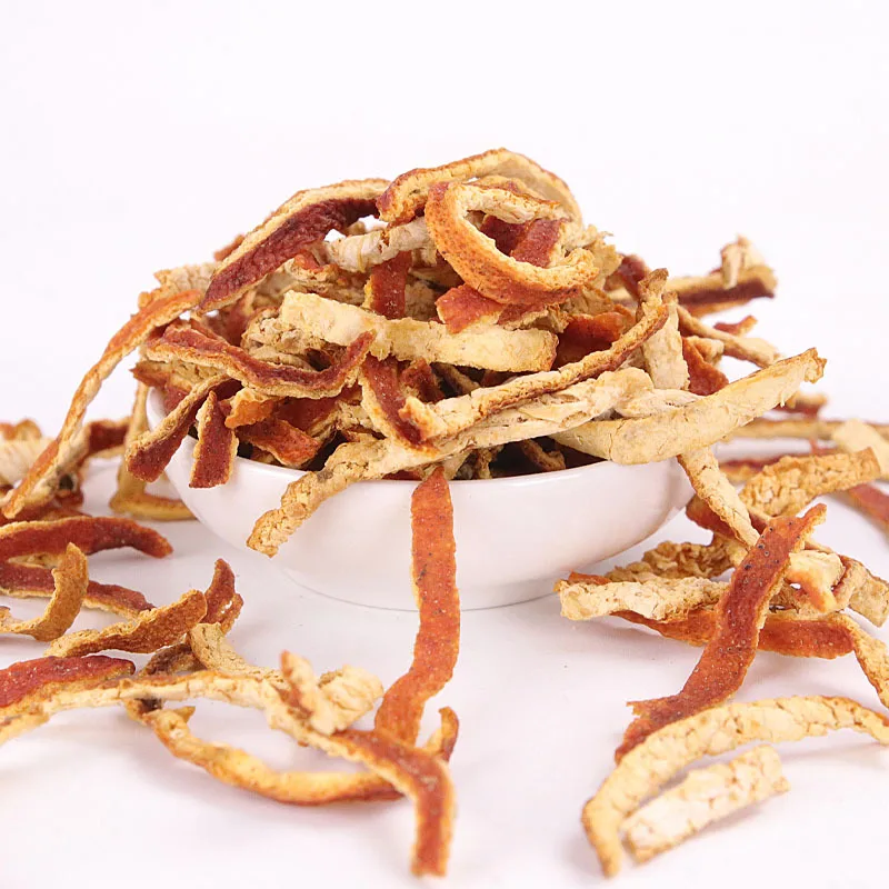 Сухие ломтики апельсиновой корки, тонкий чай, натуральная сушеная фруктовая корка, сушеная полоска из мандарина