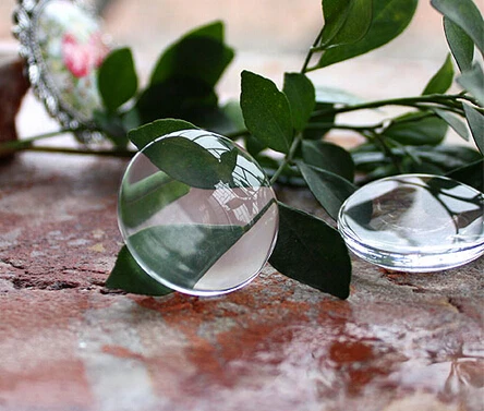 Oval shape crystal glass cabochon gemstones R-3015