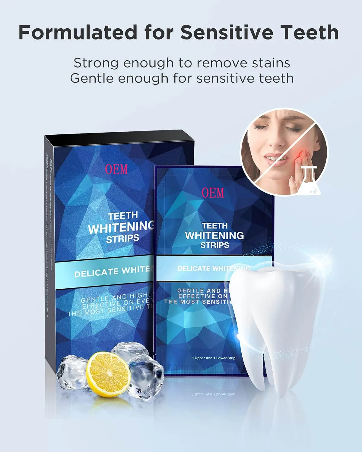 Wholesale Professional Teeth Whitening Strips Breath Teeth Cleaning Strips Private label Effective Tooth Whitening Strips