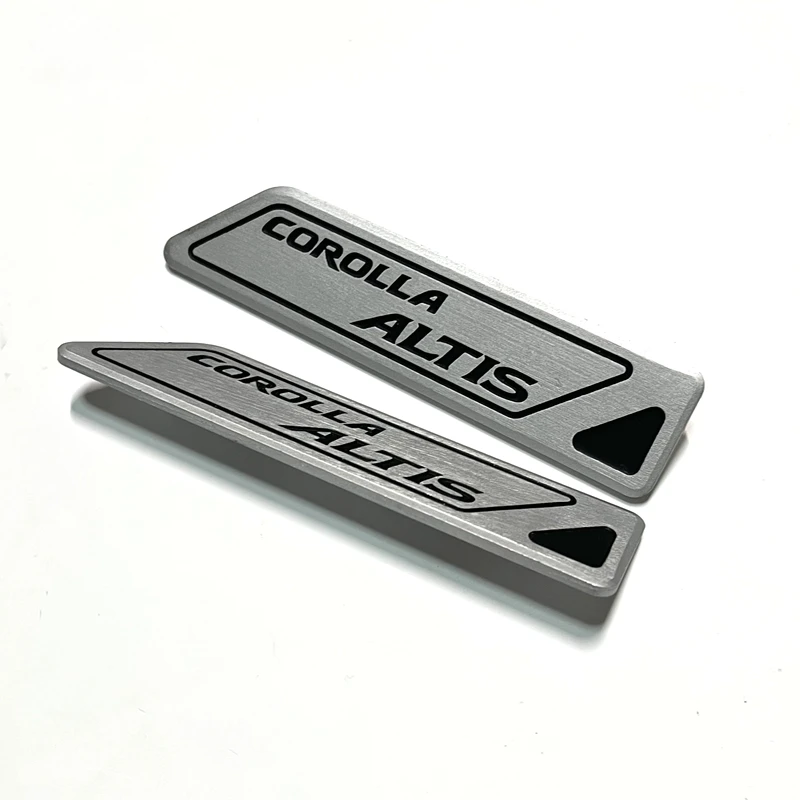Custom Premium Aluminum Alloy Logo Car Floor Mat Emblem Badge for Corolla