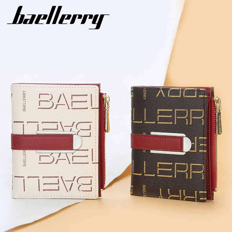Женские кошельки Baellerry оптовая продажа кошелек из искусственной кожи с принтом логотипа короткий несколькими картами