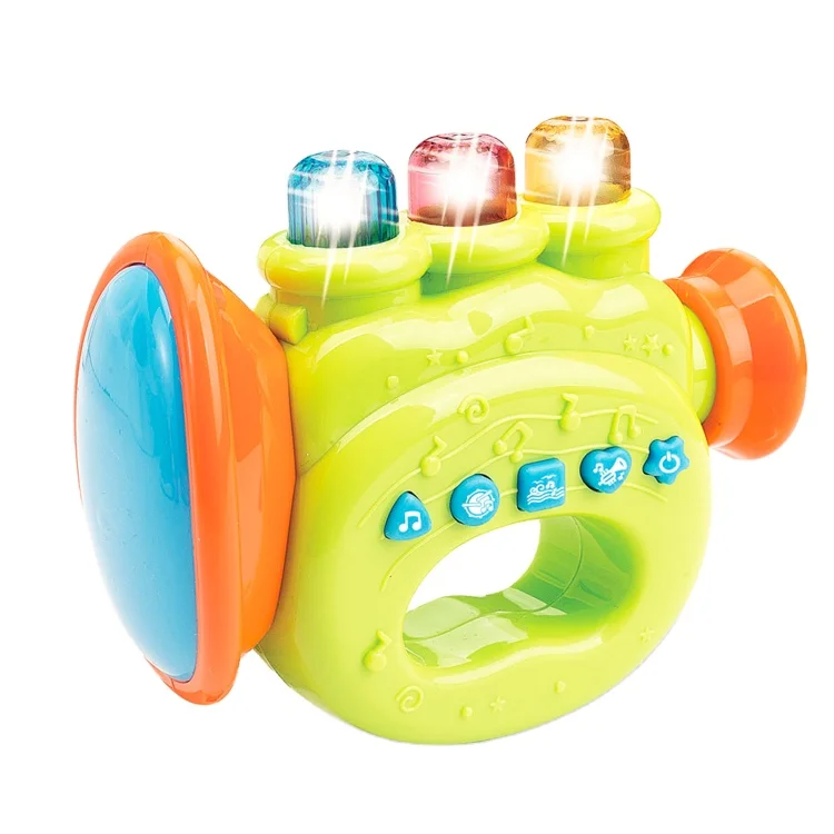 Preschool Educational Toy Electric Baby Drum Musical Instruments Toy With Light