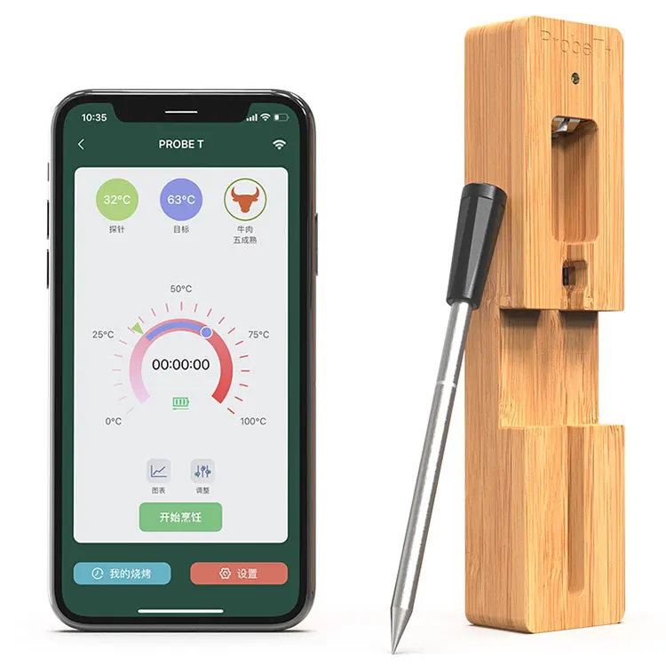 Цифровой беспроводной термометр для мяса с BlueTooth
