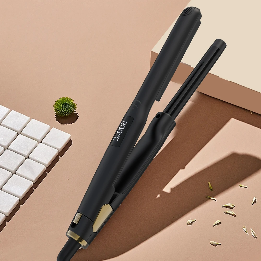 SMET Fashion Women Steam Anti-scalding Ceramic Flat lron Curling lron and Straightening Tools for Home