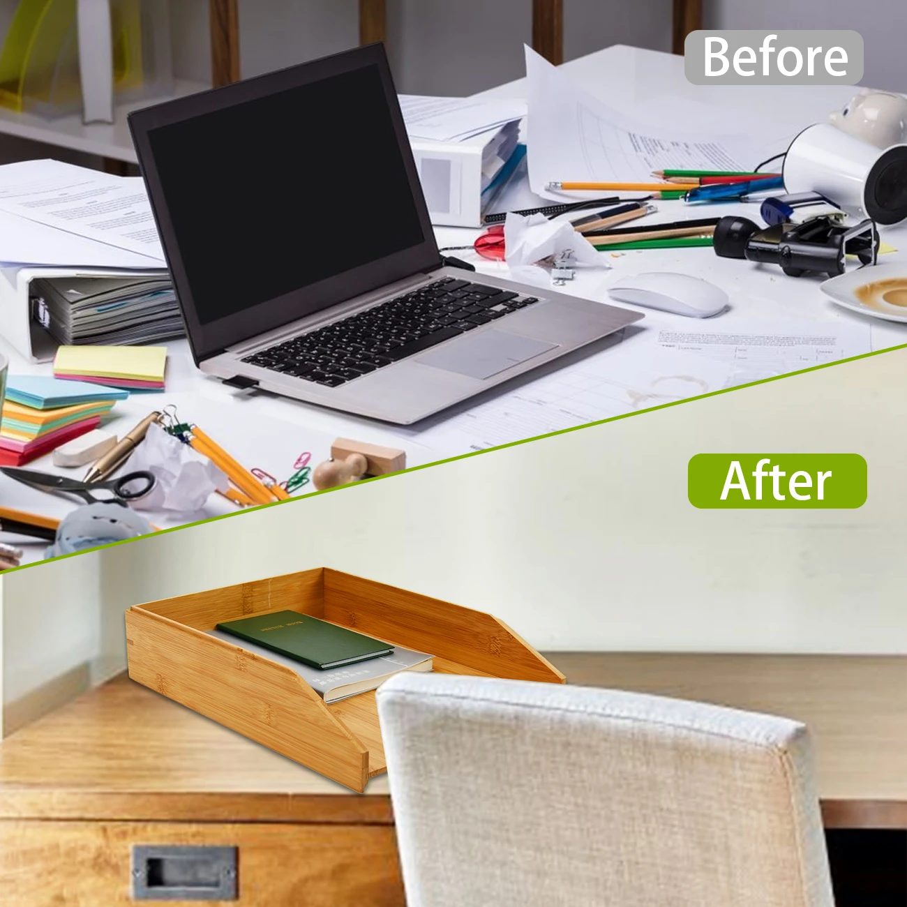 Simple Design Realspace Wooden Desktop Magazine File Holder Organizer Desk Document Rack Paper Tray for Office/Home/School