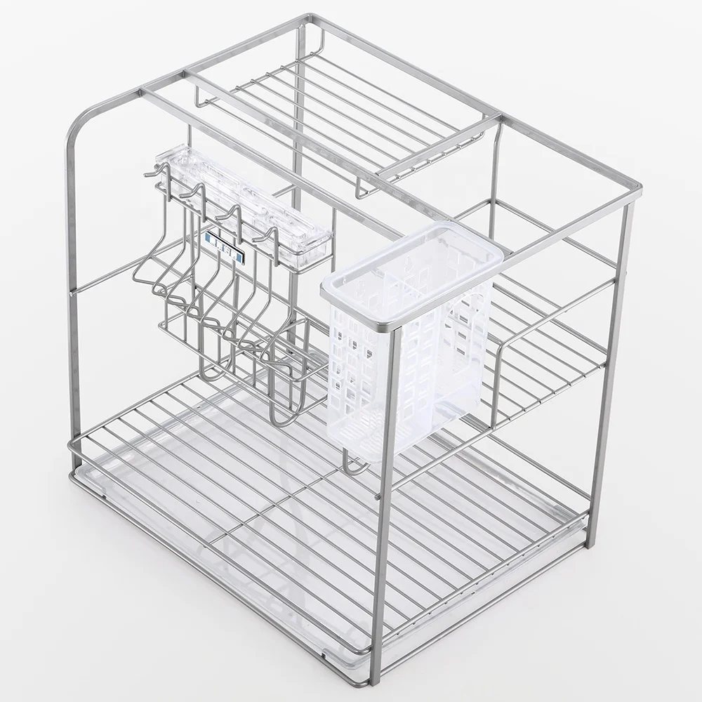 2019 2020 Recommended Product Heavy Gauge Steel High Durability Kitchen Cabinet Sliding Slide Pull Out Wire Basket in Stock