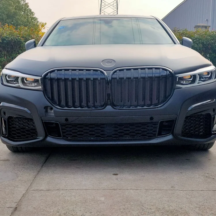 Carbon fiber car body kit modification front and rear bumper black lip grille for BMW 7series G11 G12 upgraded to M760 2016-2021