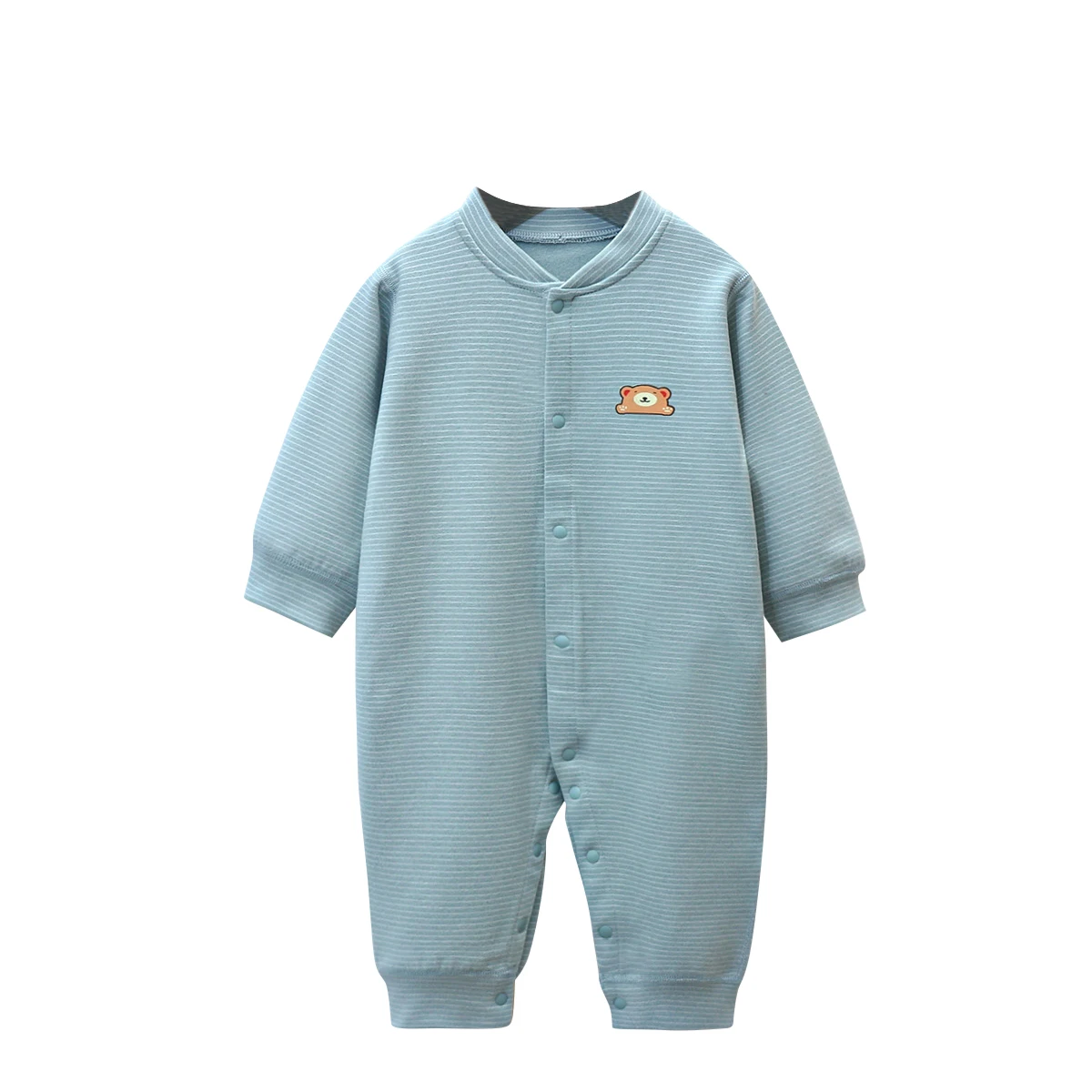 New Baby Velvet Onesie Baby Striped Clothes Boneless Climbing Clothes Autumn And Winter New Children Warm Pajamas