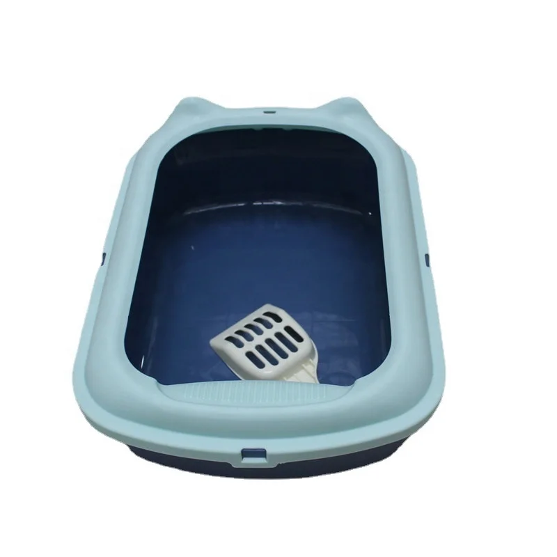 Factory Supply Plastic  Ear Design  Free Cat Litter Scoop Big Space Pet Toilet Tandas Kucing cat