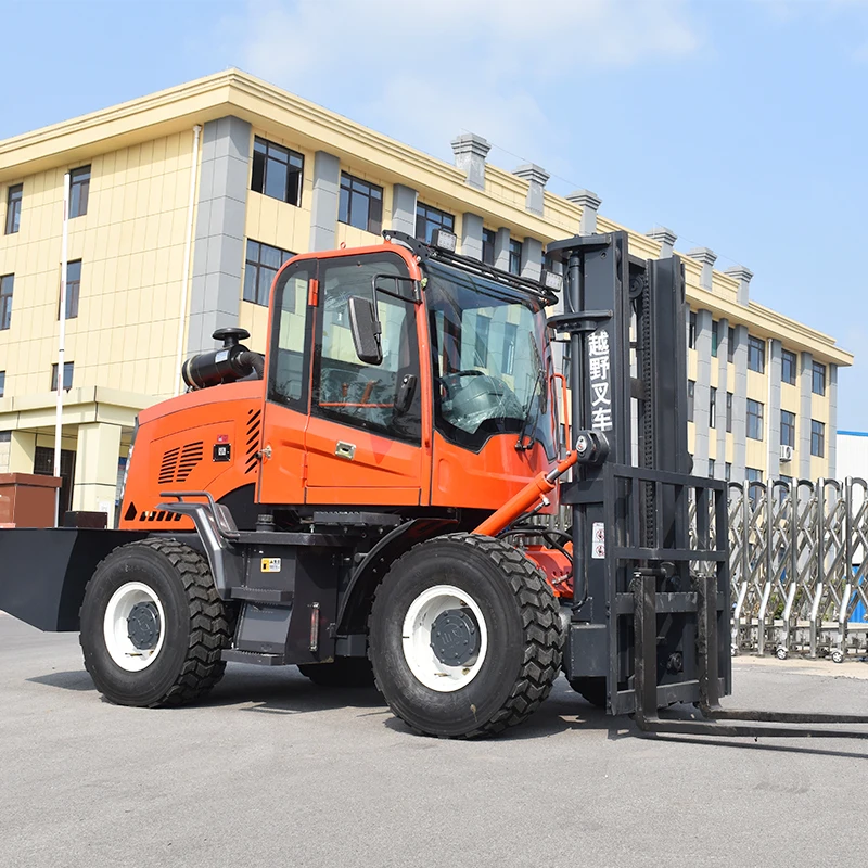 Chinese Brand Small Off-Road Forklift Dhort Light Diesel Forklift Off-Road Sales