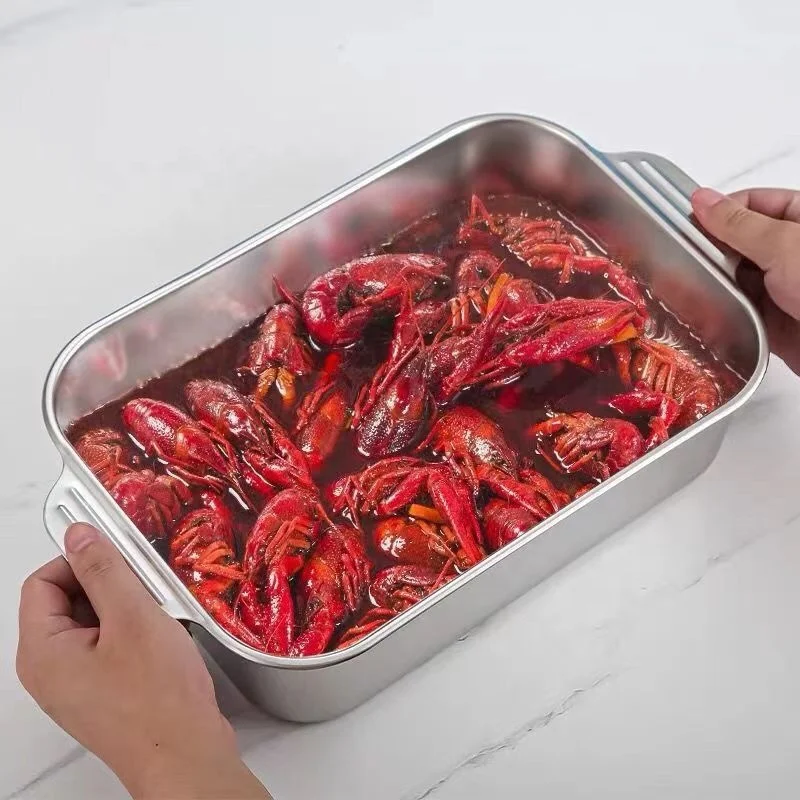 Zhongte kitchen baking tray Stainless steel tray Bakery ware bread baking tray for oven