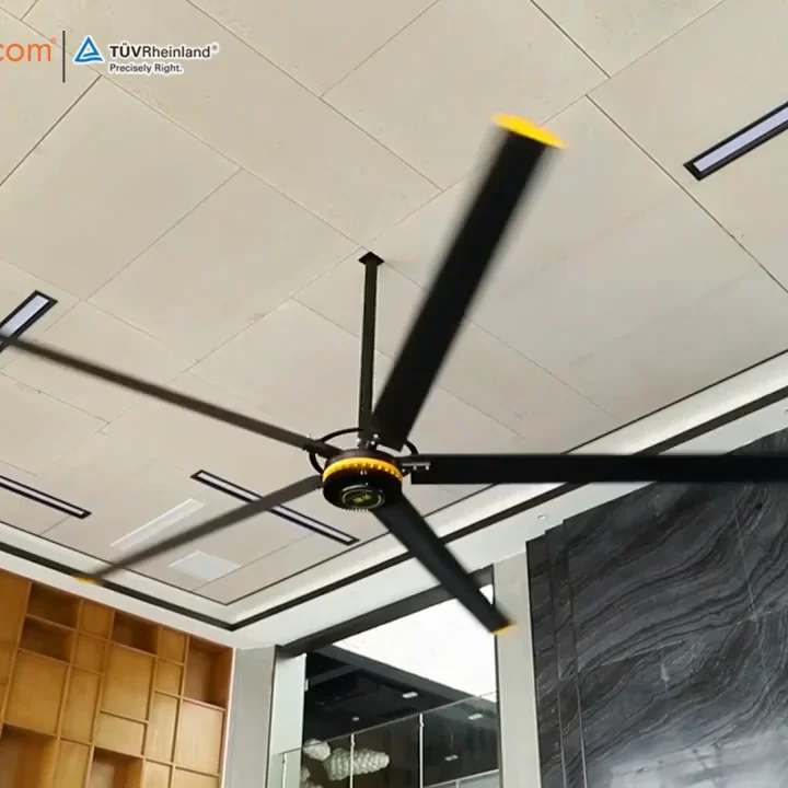 Shanghai Kale Fan 24FT(7.3M) HVLS 5 Al blades large ceiling fan explosion proof cross flow fans