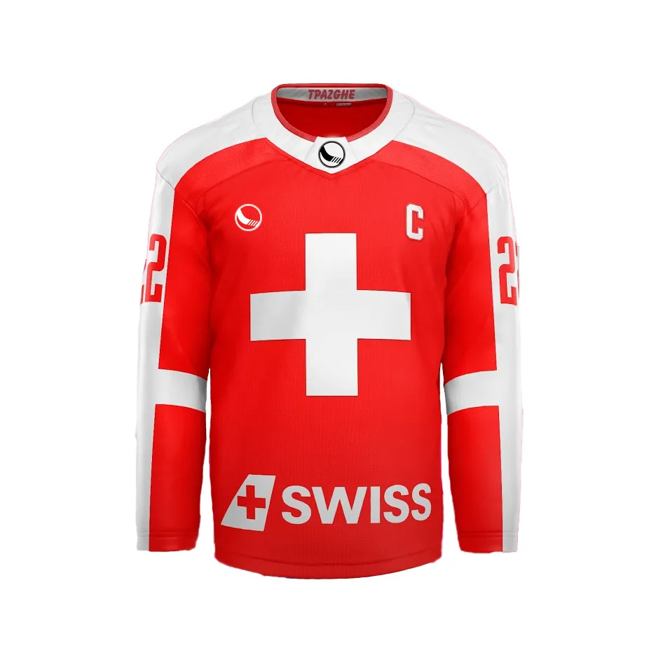 custom team sublimation camouflage hockey jersey