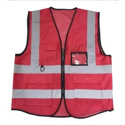 Outdoor Multi Pockets Safety Vest Security Safety Green Reflective Vest