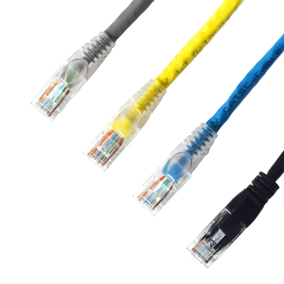 1m & 5m Copper Ethernet Cable Cat5e & Cat6 UTP with PVC Jacket RJ45 Connector Fiber Patch Cord for Outdoor Network SFTP FTP Type