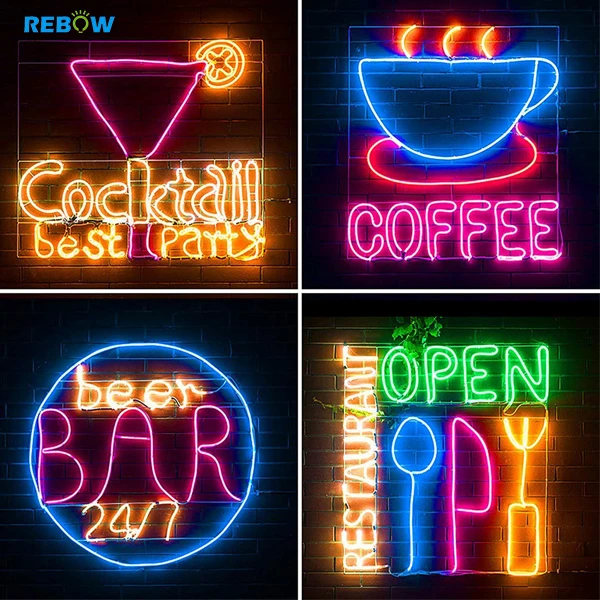 Производитель Rebow неоновая подсветка RGB для коктейлей гитары китайского