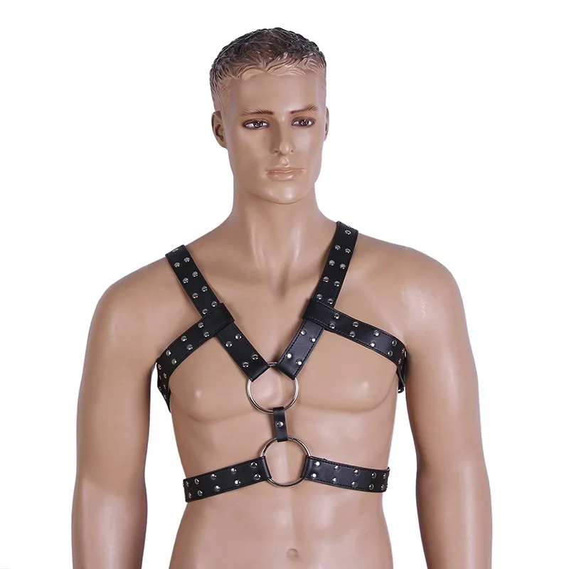 Sexy Wear Leather Clothes Bondage Body Restraints For Men Sexy Games Appliance