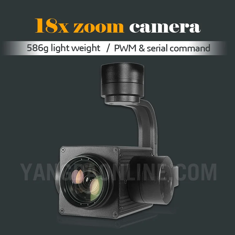 Drone Zoom Camera 18X and Gimbal Stabilizer with Track Module for Surveillance/Inspection