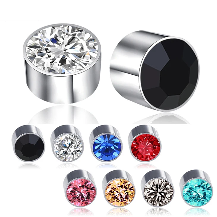 Aretes де Иман aretes titanio para hombre con им hormbre Круглый Магнитный неодимовый магнит серьги-гвоздики набор для мужчин и мальчиков