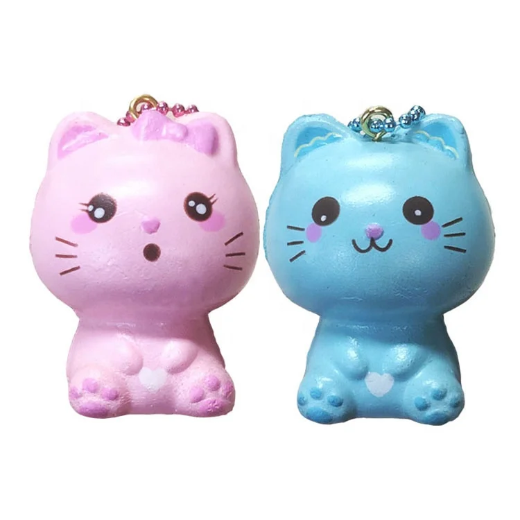 
Supplier Puni maru PU foam kawaii cotton candy kitty soft scented mini animal rare squishy toys for kids. 