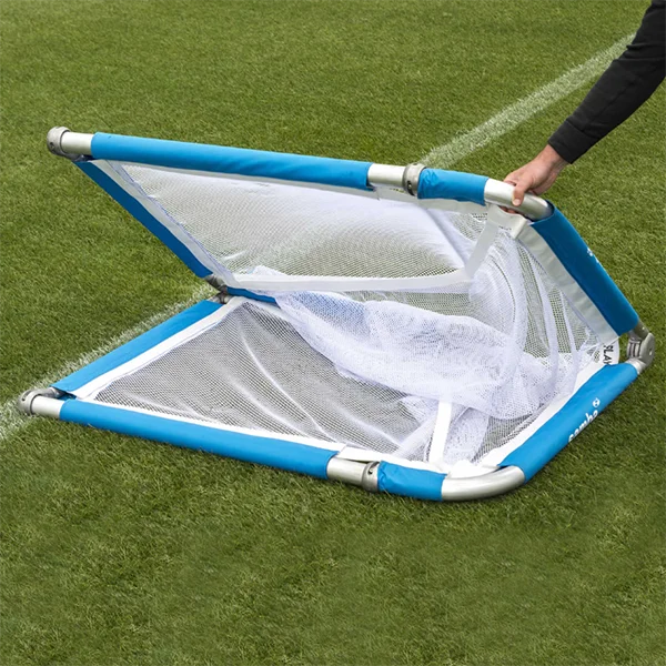 Highly durable and portable mini foldable soccer goal which can be easily lifted and carried by one person