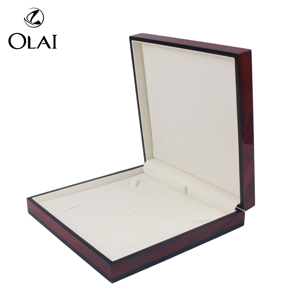 Wooden Jewelry Packaging Box Custom Unique Jewelry Necklace Box With Logo  Luxurious Jewelry Organizer