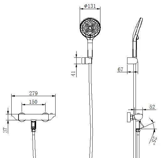 Luxury Outdoor Pool Wall Mounted Shower Contemporary Bathroom Shower