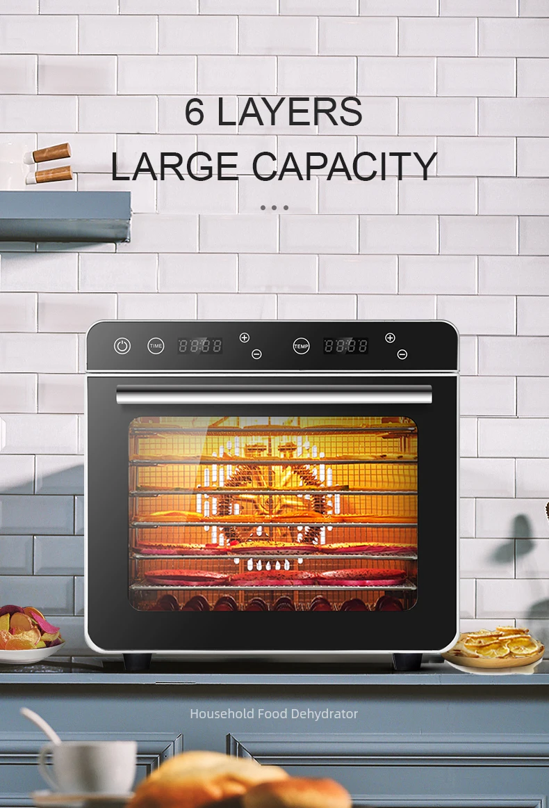 6 Trays Top Manufacturer High Efficiency Professional Food Dehydrator Food Dryer Dehydrator Drying Machine