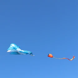high quality kids adult outdoor beach sport kite multi color 3d Inflatable soft whale kites