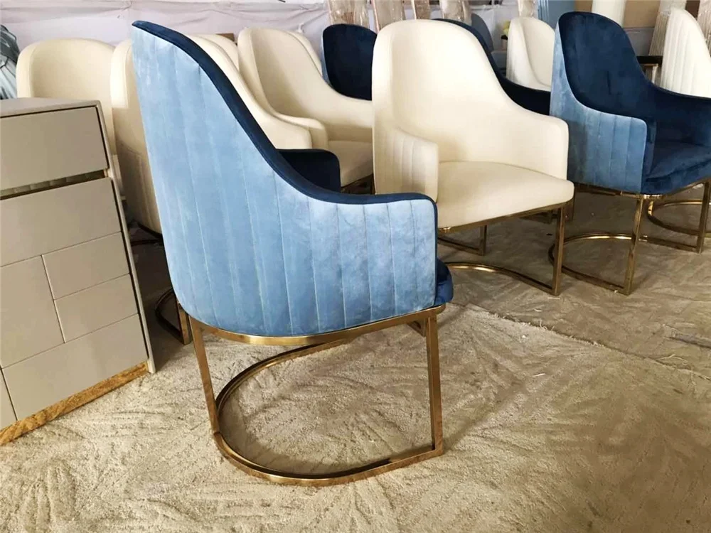 restaurant dining chairs leather minimalist design modern living room chairs furniture luxury dining chair italian velvet fabric