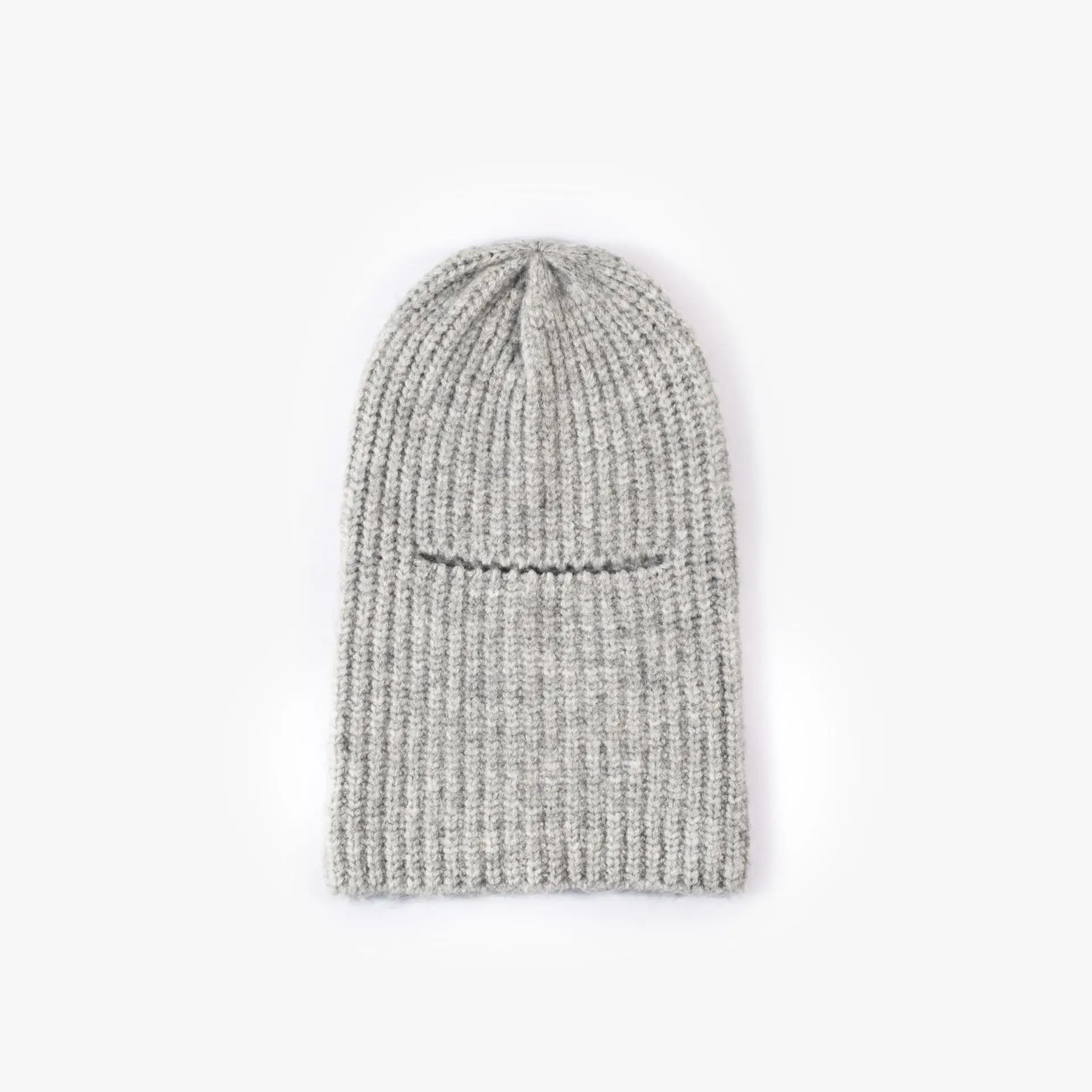 wholesale mens Wool knitted hats warm hole-open eye wool hats with cuffs one- hole balaclava for winter