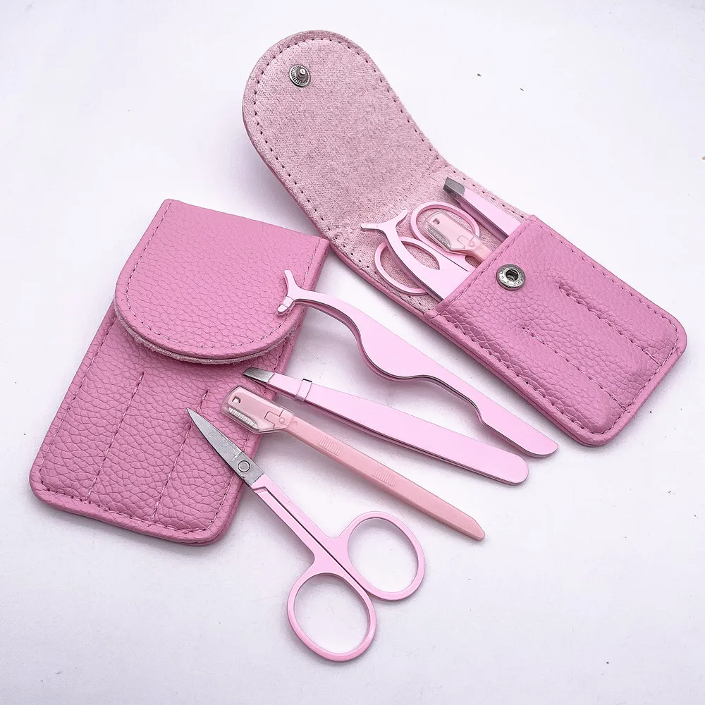 Набор аппликаторов для ресниц из нержавеющей стали, розового и золотого цвета