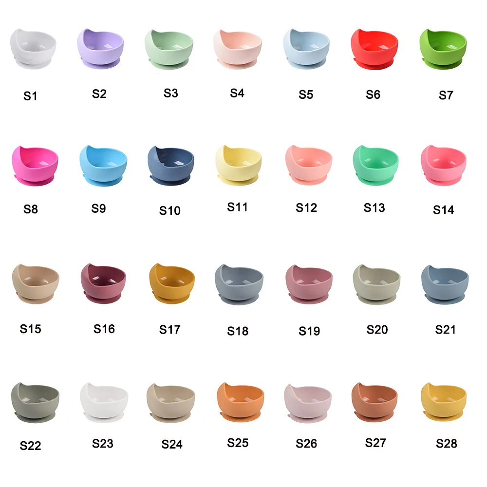 Custom Baby Feeding Food Children Storage Plates Bowl Silicone Portable Microwave Food Container Tableware