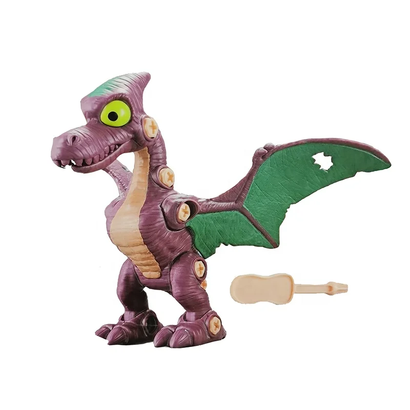 Can Move Dinosaur Toy 3D Screw Assembling Plastic Toys 2024 Latest OEM ODM Custom DIY Puzzle for Kids Block