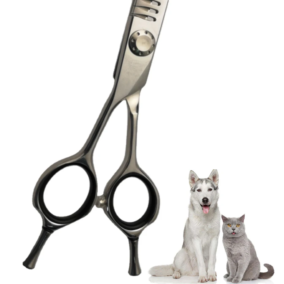 7.0Inch  24teeth Stainless Steel Curved Chunker Pet Grooming Thinning Scissors