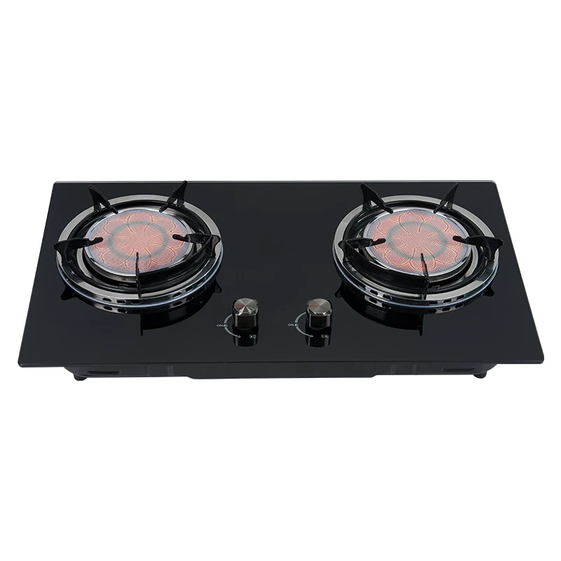 Double Burner Electric Induction Infrared Cooker Tempered Glass Desktop Embedded Gas Cooktop Infrared Stove Hob