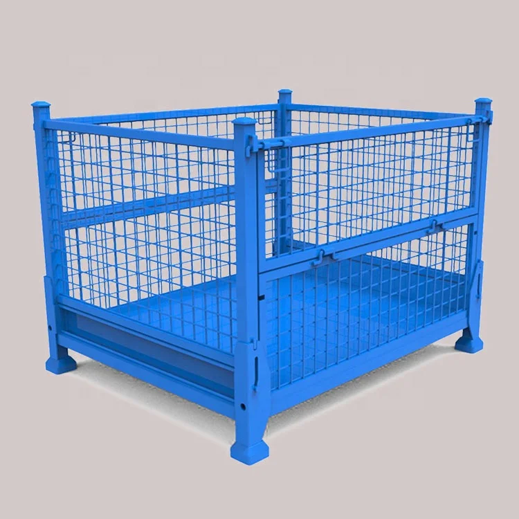 Контейнер из проволочной сетки, штабелируемые стальные контейнеры для хранения, поддон, клетка