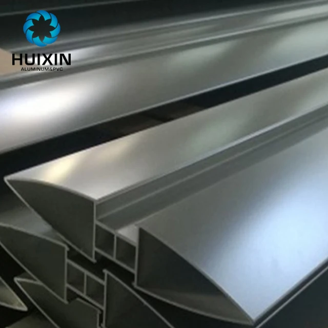 Windproof Outdoor Sunshade Oval Louvers Extrusion Aluminum Profile