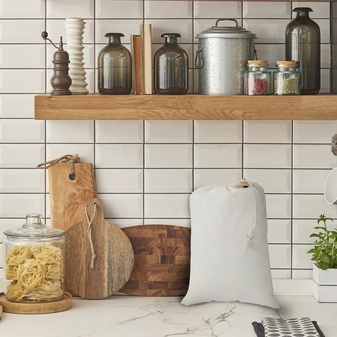 Bulk Re-selling Customized Soft Eco Friendly High Quality Organic Cotton Drawstring Bag