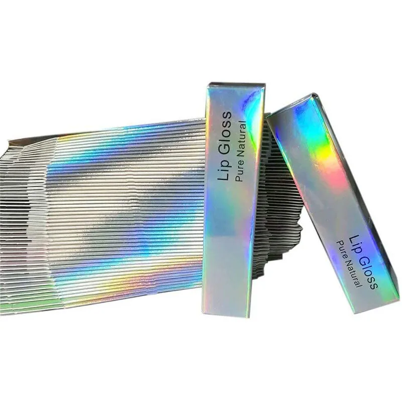 custom empty eyeliner box packaging cuticle oil pen wrapping box sliver holographic eyeliner package boxes