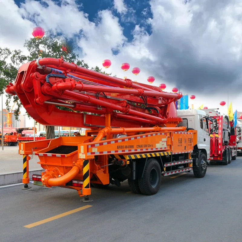 Top Brand Highly Efficient hydraulic System 33M truck pump concrete 38m concrete pump truck