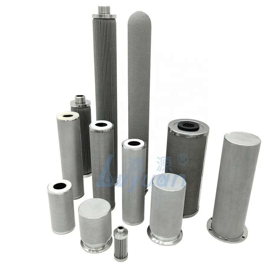 0.1 0.2 1 10 Micron Sintered stainless steel Metal powder Filter cartridge for gas liquid oil removal