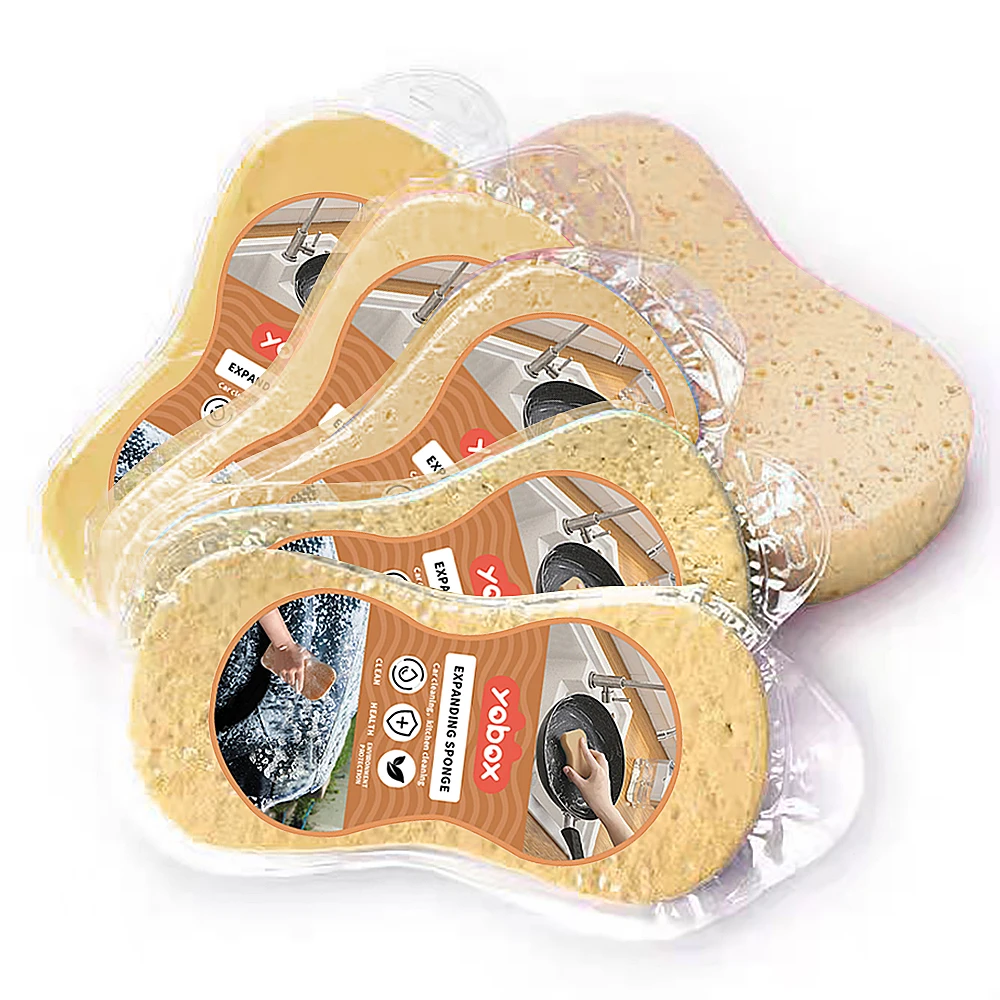 JUMBO 6-Pack Coffee-Colored Car Wash Sponges Anti-Scratch Technology Window Windscreen Bodywork Household Kitchen Sponge