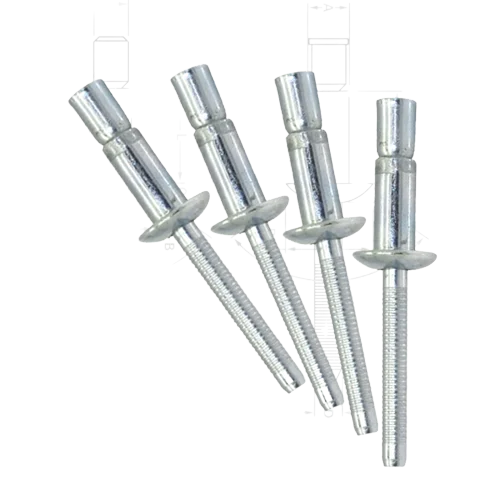 Hot Sale Dome Head Csk Head 4.8 6.4  Steel Iron Stainless Steel Structural Mono-lock Mono-bolt Blind Rivet