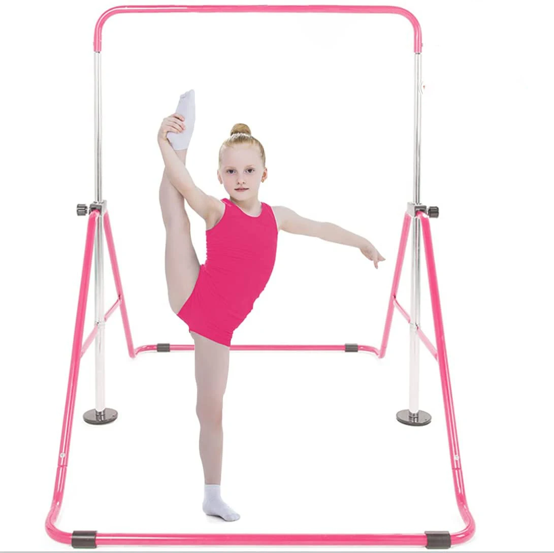 Gymnastics Bar for Kids Height Adjustable Horizontal Kip Bar Folding Gymnastics Junior Training Bar
