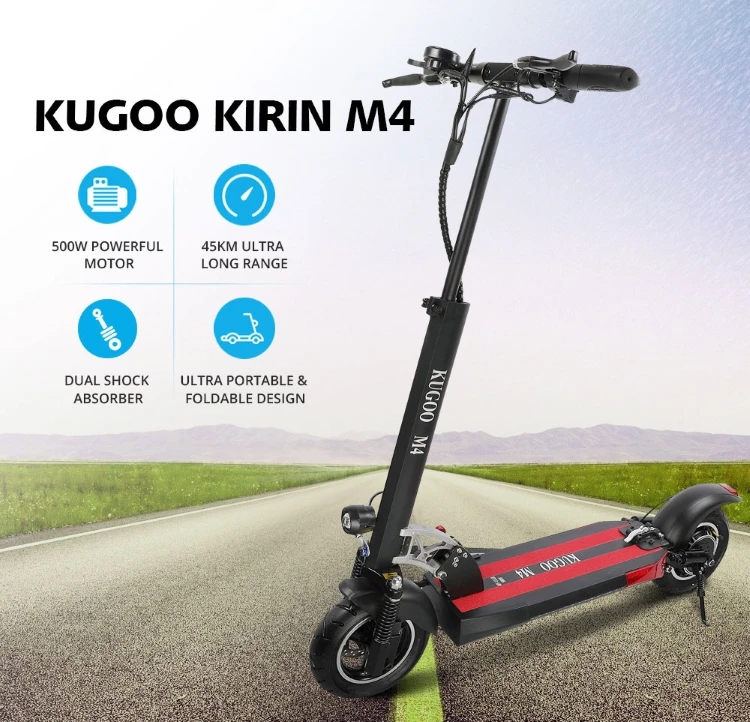  Eu дропшиппинг 48v 500w 10 Inch Fat Tire взрослый складной мотоцикл электрический скутер kugoo m4
