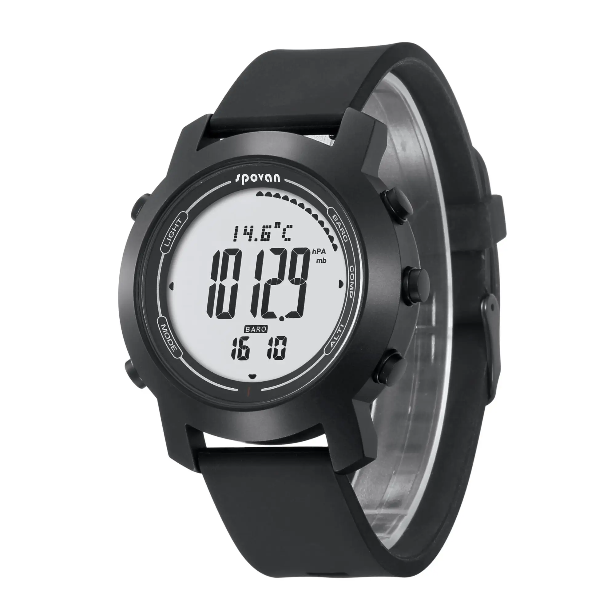 Multifunction LCD Display Pedometer Altimeter Compass Digital Watch