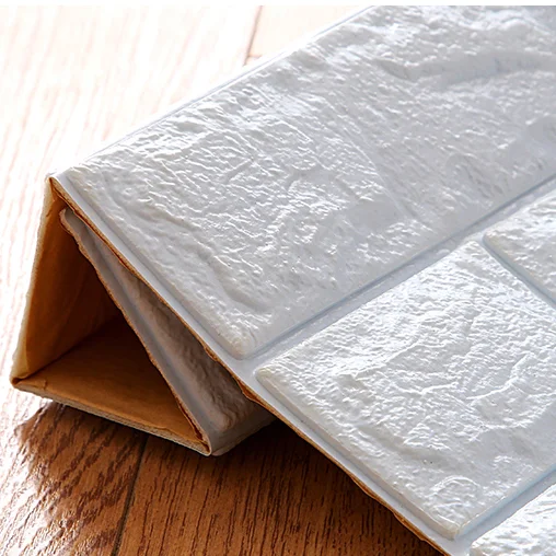 Cultural wall 3d panel with self adhesive wallpaper use in interior decoration wallpaper brick pe foam 3d wall