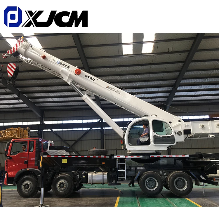 Xjcm Hydraulic Boom 60 Ton Truck Crane Sino truck Chassis Construction Crane 5 Section Main Boom