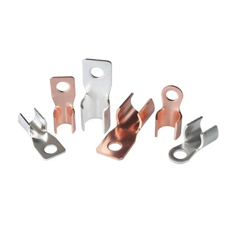 Red copper open nose type OT series cable lug terminal connector crimped compressed lug cable joint